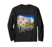 Athènes Grèce Souvenir Acropole Ville Européenne Enfants Fille Garçon Manche Longue