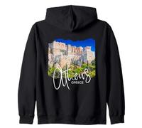 Athènes Grèce Souvenir Acropole Ville Européenne Enfants Fille Garçon Sweat à Capuche