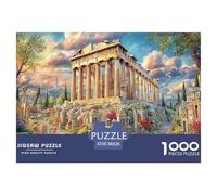 Athènes Panorama, Jeu éducatif de 1000pcs ruines de Temples Antiques pour Adultes et Adolescents. Plateau de qualité supérieure 100% recyclé 38x26cm.