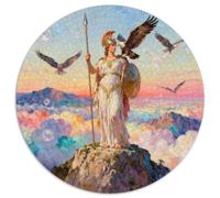Athènes, Puzzle 1000 Pièces en Forme Ronde, Jeu Captivant Et Relaxant, Parfait pour Cadeau Ou Décoration, Conseillé Dès 8 Ans, Mythological Figure, 1000pcs (67.5x67.5cm)