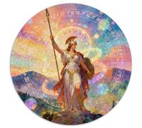 Athènes, Puzzle 1000 Pièces en Forme Ronde, Jeu Captivant Et Relaxant, Parfait pour Cadeau Ou Décoration, Conseillé Dès 8 Ans, Mythological Figure, 1000pcs (67.5x67.5cm)