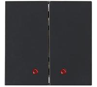 ATHENIS 833032180 Interrupteur à bascule avec lentille Rouge Compatible avec commutateur intelligent hybride Anthracite