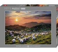 Athesia Kalenderverlag GmbH Puzzle 1000 pièces : Moutons et volcans