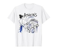 Athina Ellada Classic Grec Bleu Blanc Racine Grèce Athènes T-Shirt