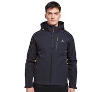 ATHL DPT. Veste softshell pour homme, imperméable et respirante, avec capuche, Veste d'hiver bleu foncé, XL