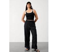 Athleta Athleta Black Retreat Linen Wide Leg Trousers