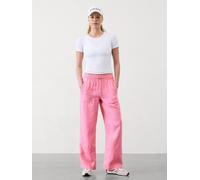 Athleta Athleta Pink Retreat Linen High Waisted Wide Leg trousers