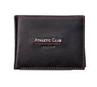 Athletic Club Bilbao Portefeuille américain en cuir avec porte-monnaie, design unique in the World, produit officiel, Noir , Talla única, Moderne
