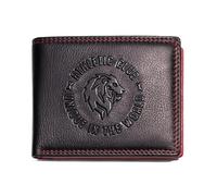 Athletic Club Bilbao Portefeuille américain en cuir, design unique dans le monde, produit officiel, Noir , Talla única, Moderne