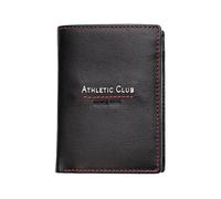 Athletic Club Bilbao Portefeuille classique en cuir avec porte-monnaie, design depuis 1898, produit officiel, Noir , Talla única, Moderne