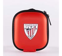 Athletic Club de Bilbao - Étui Universel pour Accesoires - Doublure Intérieure en Mousse - Fermeture Zip - Housse pour Airpods, clés USB ou Chargeurs - 8x9x4,4cm - Produit Officiel de l'Équipe