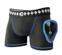 Athletic Cup Groin Protector & Compression Shorts System with Built-in Jock Strap, Medium