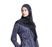 Athletic Hijab Scarf for Women, Breathable Arabic Modest Head Cover for Sports Fitness(Black)