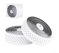 Athletic Performance Bandes élastiques de qualité supérieure pour poignées de vélo offrant une adhérence et un confort maximaux (blanc + noir)