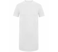 Athletic Sportswear Longline T-shirt à manches courtes en coton uni pour homme Tailles S, M, L, XL, 2XL, 3XL, 4XL, 5XL, blanc, 3XL/haut