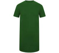 Athletic Sportswear Longline T-shirt à manches courtes en coton uni pour homme Tailles S, M, L, XL, 2XL, 3XL, 4XL, 5XL, Vert, 5XL haut