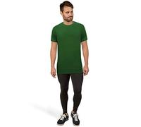 Athletic Sportswear Longline T-shirt à manches courtes en coton uni pour homme, Vert, L haut