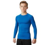 Athletic Sportswear Maillot de Corps Thermique à Manches Longues pour garçons - pour l'école, la Boxe, la Gym, Le Football, la Course à Pied (FR/ES, Âge, 15 Ans, 16 Ans, Taille Normale, Bleu Royal)