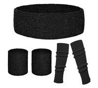 Athletic Sweatbands for Themed Discos, Retro Sweatband Set, Retro Workout Sweatband Set, 80s Parties, Running, Yoga, School Sports Meets