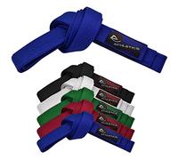 Athletics Gear AG Ceinture de karaté pour arts martiaux, 100 % coton avec plusieurs coutures pour BJJ, judo, taekwondo et karaté (bleu, 300 cm)