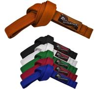 Athletics Gear AG Ceinture de karaté pour arts martiaux, 100 % coton avec plusieurs coutures pour BJJ, judo, taekwondo et karaté (orange, 260)