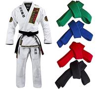 Athletics Gear AG Ceinture de karaté pour arts martiaux, 100 % coton avec plusieurs coutures pour BJJ, judo, taekwondo et karaté (jaune, 300 cm)