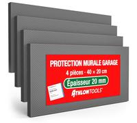 ATHLON TOOLS Mousse Protection Garage Protège Portière 4X Pièces Gris | 4 plaques épaisses de 40 x 20 x 2 cm autocollantes : protège portières, murs, angles et poteaux, imperméable, anti-choc