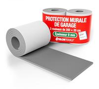 ATHLON TOOLS Mousse Protection Garage Protège Portière Voiture 9mm Gris | 2 rouleaux de 2 m en mousse EVA épaisse autocollante : protège aussi le mur, imperméable et antichoc, pose sans perçage