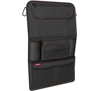 ATHLON TOOLS Organiseur Siège Voiture Enfant Tablette Coutures Rouges | Rangement Dossier Siège Arrière + Support Tablette 11 pouces : dos rigidifié, poche A4, 2 porte-gobelets, trousse amovible