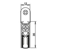 Athmer Athmer Joint de porte double étanchéité M12/35 n° 1-392 déclenchement unilatéral longueur 1083 mm aluminium Quantité:1