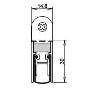 Athmer Athmer Joint de porte Schall-Ex® DUO L-15 WS n° 1-382 Ext.2-s.L.1083mm aluminium argenté Quantité:1
