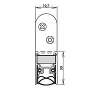 Athmer Athmer Joint de porte Schall-Ex® Ultra WS n° 1-290 Ext.2-s.L.833mm aluminium argenté Quantité:1