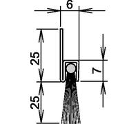 Athmer Joint de porte à brosse L.2000mm en crin de cheval mélangé Aufr.Athmer Quantité:1
