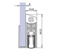 Athmer Joint de porte Schall-Ex® GS-8 No. 1-407 Ausl.1-s.L.1083mm Alu. silverf. Quantité:1