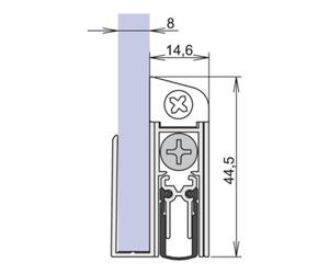 Athmer Joint de porte Schall-Ex® GS-8 No. 1-407 Ausl.1-s.L.1083mm Alu. silverf. Quantité:1