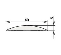 Athmer Joint de porte seuil en aluminium 090 No. 3-111 L.965mm aluminium argent élox. Quantité:1