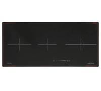 Airlux ATI83BK - Table de cuisson à induction - 3 plaques de cuisson - Niche - largeur : 76 cm - profondeur : 34 cm - sans cadre - verre noir