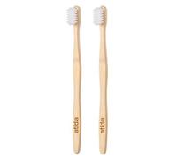Atida Bucco-Dentaire Brosse à Dent Bambou Adulte Medium Blanc lot de 2
