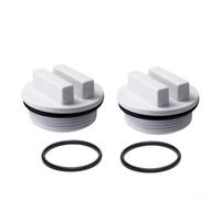 ATIE 1.5 MIP Lot de 6 bouchons de vidange avec joints toriques pour filtre de piscine hors sol et enterrée (blanc)