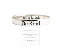Atiptu Bague « Be Kind », « Be Kind of a Bi ch » pour femme, bijou de motivation pour sœurs, amis, bague mantra Be Kind... of a Bich, Acier inoxydable, Aucune pierre précieuse