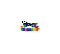 Atiptu Bracelet arc-en-ciel LGBT Gay Pride pour homme et femme - Fait à la main - Bracelet d'amitié tressé réglable - Bracelet pour couple - Bracelet lesbienne Gay Pride - Cadeau d'amitié sans pierre