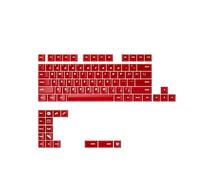 ATK Rest Day Touches PC 94 touches, profil cerise, haut givré, résistant aux traces de doigts, thème chat mignon, pour claviers de jeu mécaniques 60, 68, 75, 87, 94 - Rouge givré