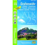 ATK25-E13 Grafenwöhr (Amtliche Topographische Karte 1:25000): Erbendorf, Krummennaab, Pressath, Schwarzenbach, Kemnath, Parkstein, Friedenfels