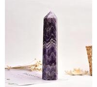 AtkitS Bâton de réparation Magique en Cristal de Quartz améthyste Naturelle, Ornement minéral, décoration de Maison familiale, décoration d'étude, Cadeau DIY (Size : 13-15cm)