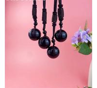 AtkitS méditation Pendentif boule d'obsidienne naturelle, collier sphère polie for femmes et hommes, cadeau de bricolage