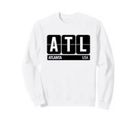 ATL Atlanta Georgia USA Souvenir de Voyage Blanc Sweatshirt