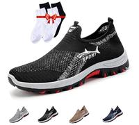 Atlacoast-Jarv Cooling Comfort Sneaker for Men, Atlacoast Shoes for Men, Lightweight Anti-Slip & Breathable Walking Shoes (Black,43)