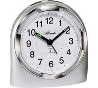 Atlanta 1404/19 Réveil radio analogique argenté avec lumière Snooze