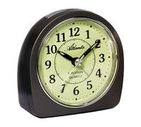 Atlanta 1586/4 Réveil quartz analogique anthracite silencieux sans tic-tac avec lumière snooze