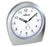 Atlanta 1824/19 Réveil radiofréquence argenté lumière snooze silencieux sans tic-tac